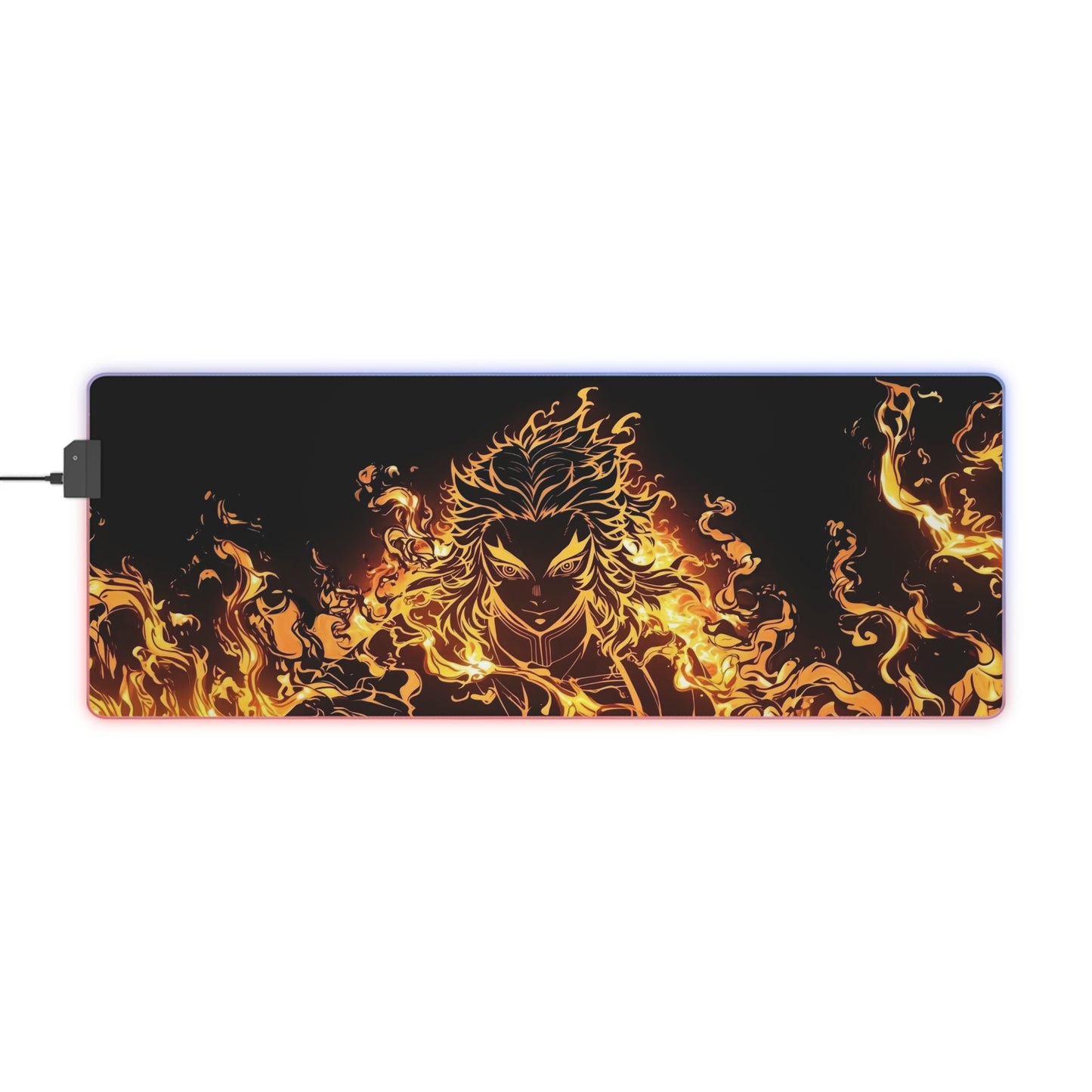 Rengoku LED Mouse Pad – Demon Slayer Anime Design