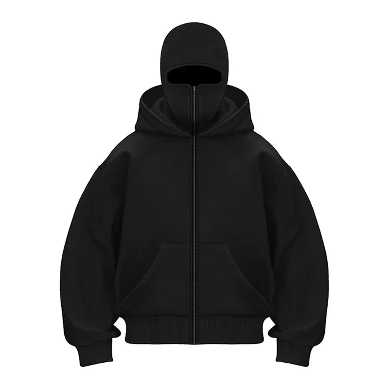 Balaclava Zip Hoodie for Men/Women – Stylish and Warm Winter Hoodie