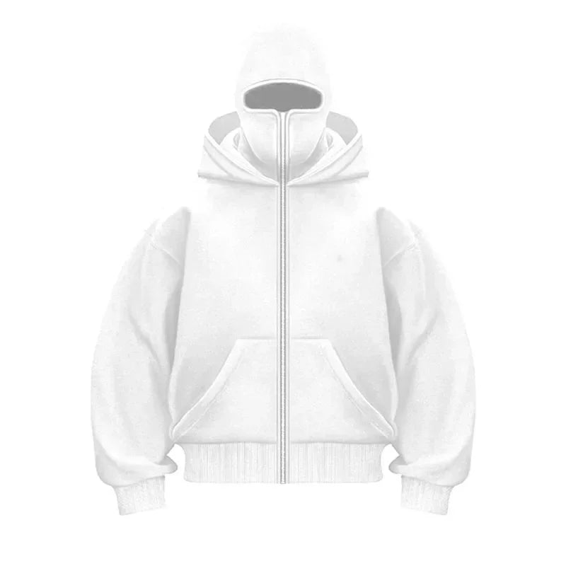 Balaclava Zip Hoodie for Men/Women – Stylish and Warm Winter Hoodie