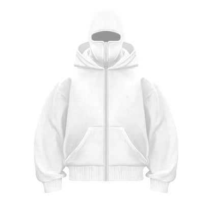 Balaclava Zip Hoodie for Men/Women – Stylish and Warm Winter Hoodie